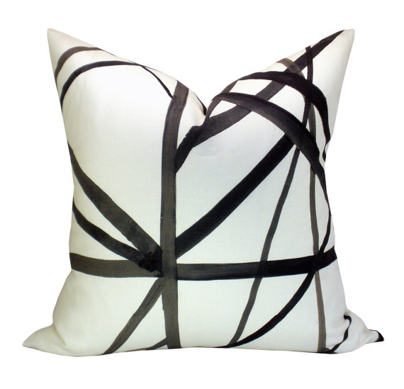 channels ebony ivory throw pillow